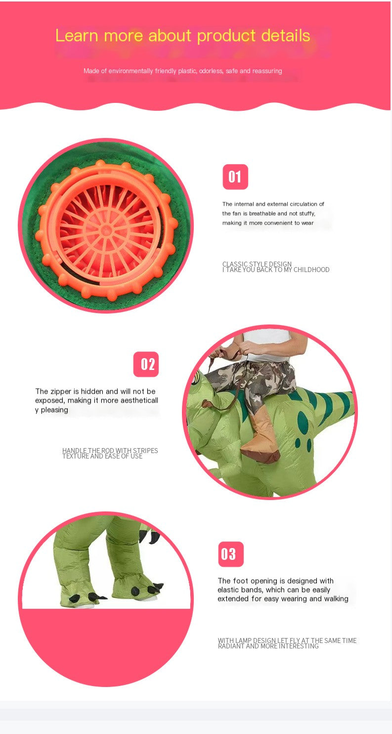 Kids Inflatable T-Rex Costume fun ride toy for kids